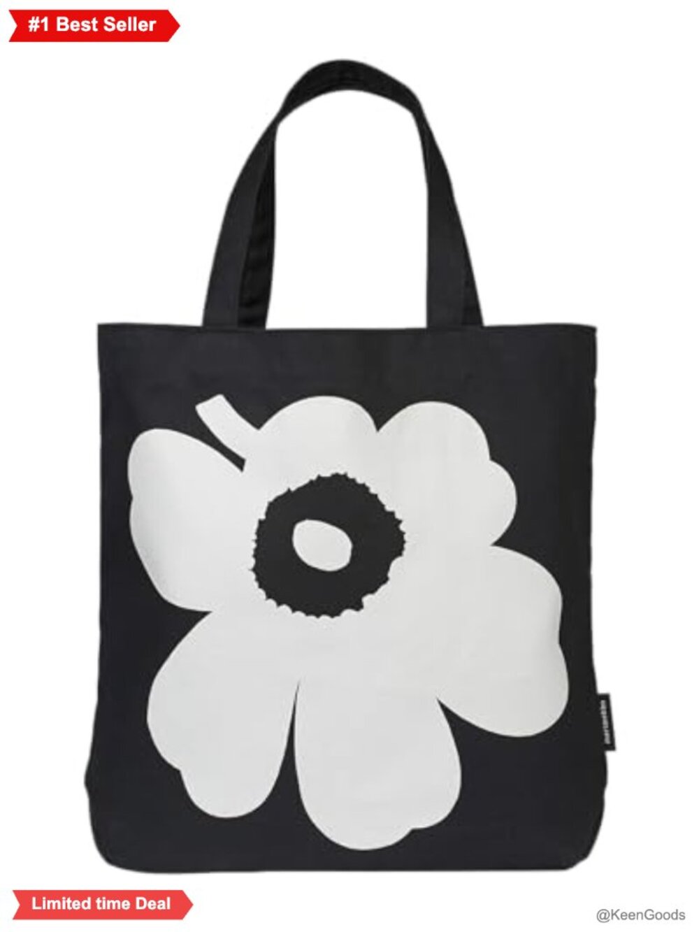 Torna Unikko Cotton Canvas Tote Bag Large Reusable Shoulder Handbag